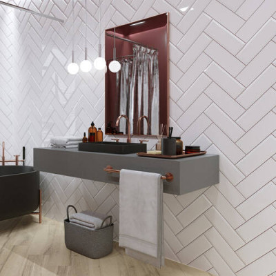 Плитка Golden Tile The Wall The Wall Білий 6L0051 10x30 см Плитка Golden Tile The Wall The Wall Білий 6L0051 10x30 см