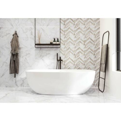 Плитка Golden Tile Marmo Bianco Chevron Білий G70151 30x60 см Плитка Golden Tile Marmo Bianco Chevron Білий G70151 30x60 см