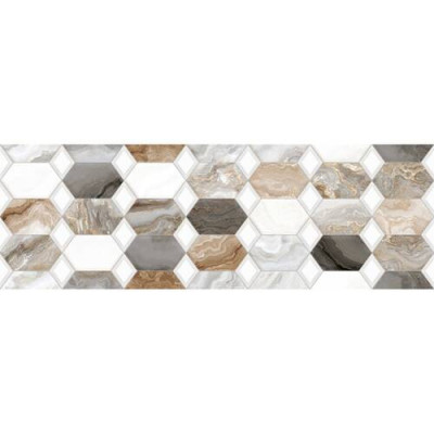 Плитка Ceramica Deseo Arabesque Grey Decor 30х90 см декор