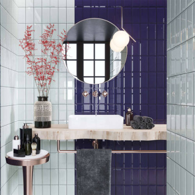 Плитка Golden Tile Metrotiles Білий 460051 10x20 см