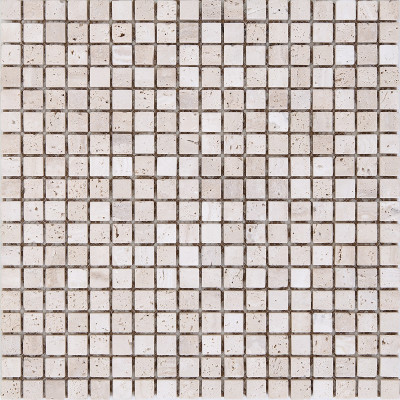 Мозаика Mozaico De Lux K-Mos Travertino TU Bianco 30,5х30,5 см