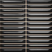 Плитка Ceramica Deseo Arrow Black 1.5*10 20х20 см