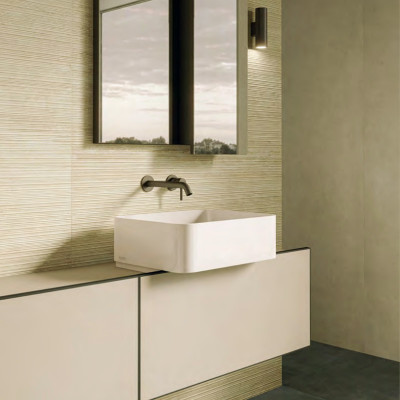 TR03BAR TRAV.BEIGE VEIN CUT RIBBED SQ. 120X60