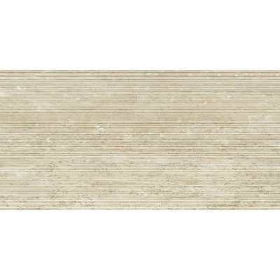 TR03BAR TRAV.BEIGE VEIN CUT RIBBED SQ. 120X60
