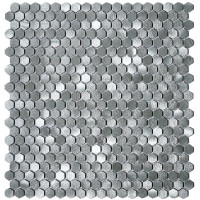 Мозаика Mozaico De Lux Cl-Mos CCLAYRK23031 Silver Mini Metal 30,4х32,2 см