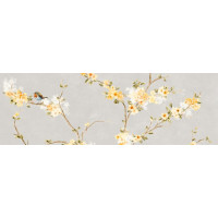 Плитка 40*120 Mixed Decoro Fiore Di Pesco Bianco A Ra1J