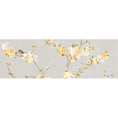 Плитка 40*120 Mixed Decoro Fiore Di Pesco Bianco A Ra1J