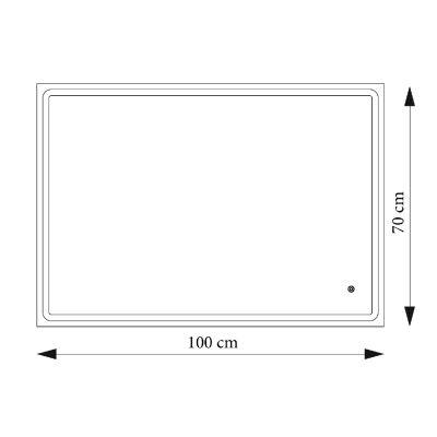 Дзеркало Nil 100x70 88-Nil100s70-CWDd з Led підсвічуванням Дзеркало Nil 100x70 88-Nil100s70-CWDd з Led підсвічуванням