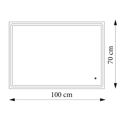Зеркало Aqua 100x70 88-Hra100s70-CWDd-mA с черным профилем и Led подсветкой Зеркало Aqua 100x70 88-Hra100s70-CWDd-mA с черным профилем и Led подсветкой