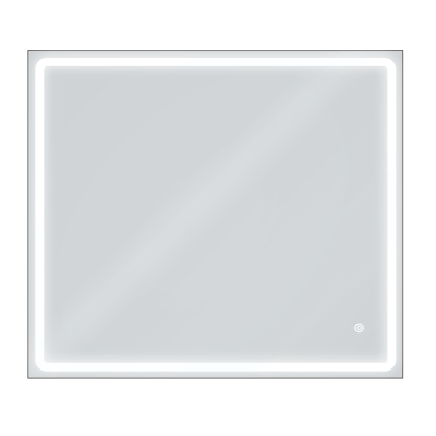Дзеркало Aqua 80x70 88-Hra80s70-CWDd-mA з чорним профілем і Led підсвічуванням