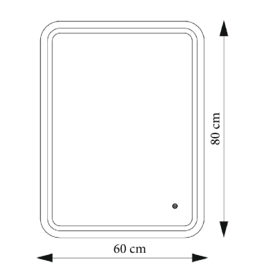 Зеркало Ibiza 60x80 88-Ibz60s80-CWDd с Led подсветкой Зеркало Ibiza 60x80 88-Ibz60s80-CWDd с Led подсветкой