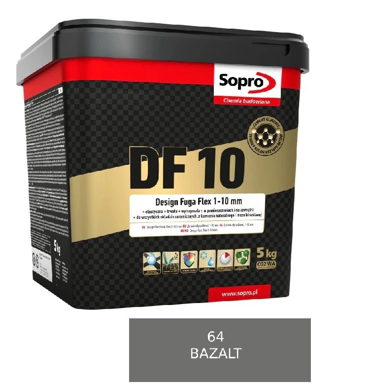 Затирка для швов Sopro DF 10 1073 базальт №64 (5 кг)