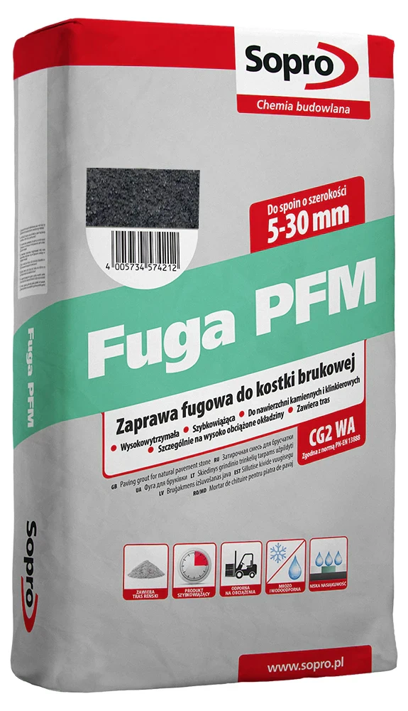 Затирка для брусчатки Sopro PFM 576 антрацит №66 (25 кг)