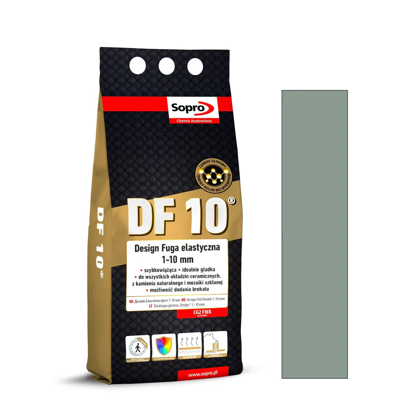 Затирка для швов Sopro DF 10 1087A ботаническая зелень №47 (2 кг)