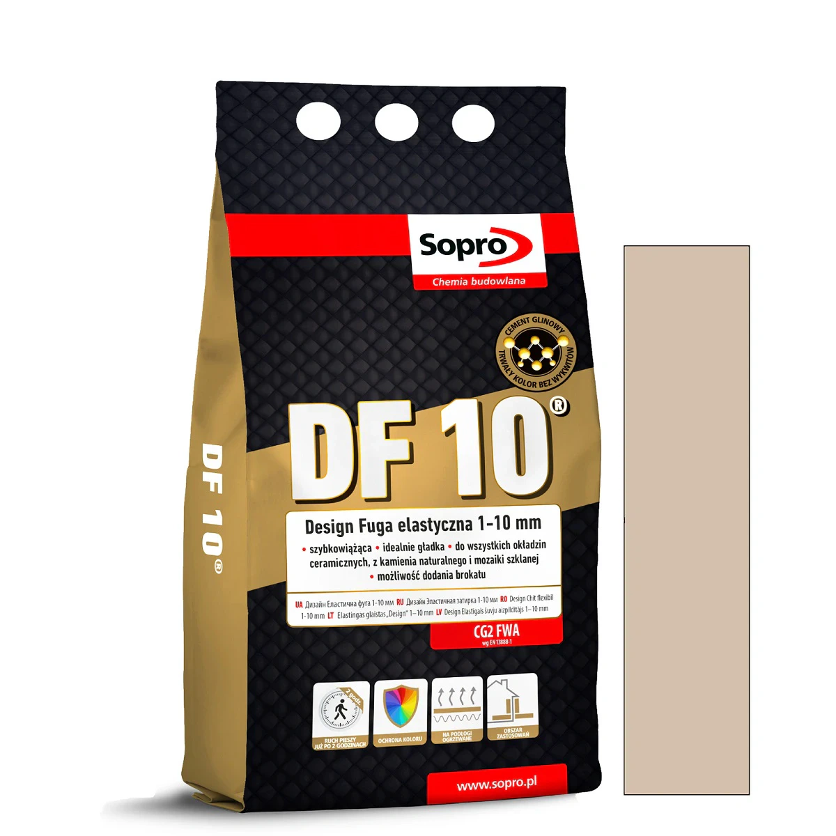 Затирка для швов Sopro DF 10 1065A бежевая багама №34 (4 кг)