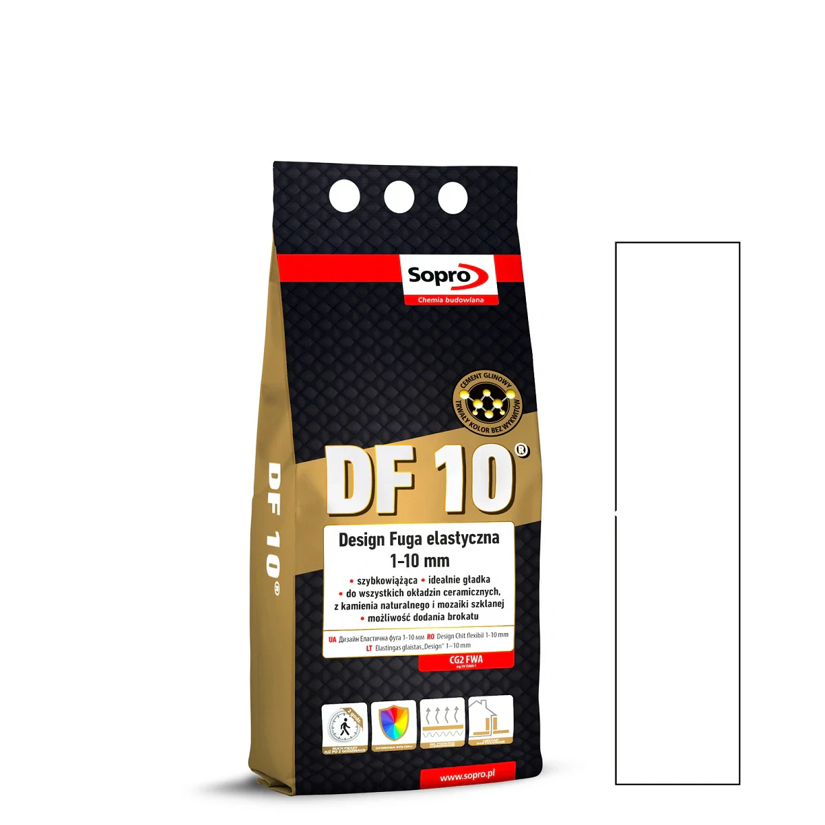 Затирка для швов Sopro DF 10 1050A белый №10 (2 кг)