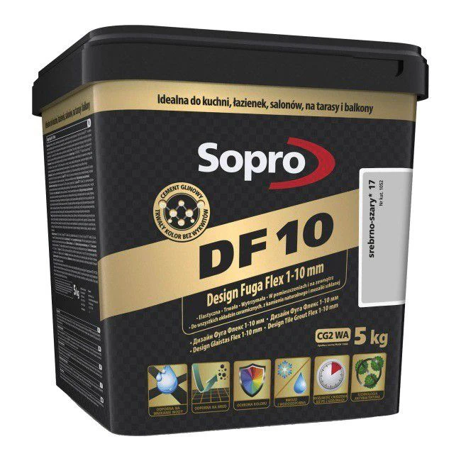 Затирка для швов Sopro DF 10 1052 серебряно-серая №17 (5 кг)