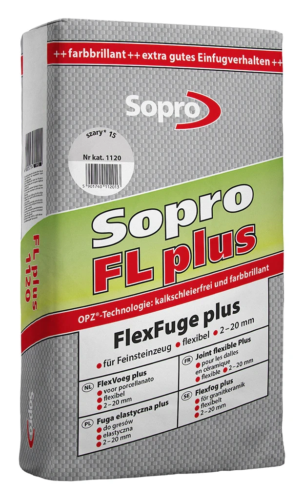 Затирка для швов Sopro FL plus 1120 серая №15 (15 кг)