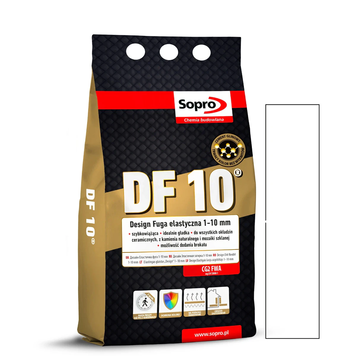 Затирка для швов Sopro DF 10 1050A белый №10 (4 кг)