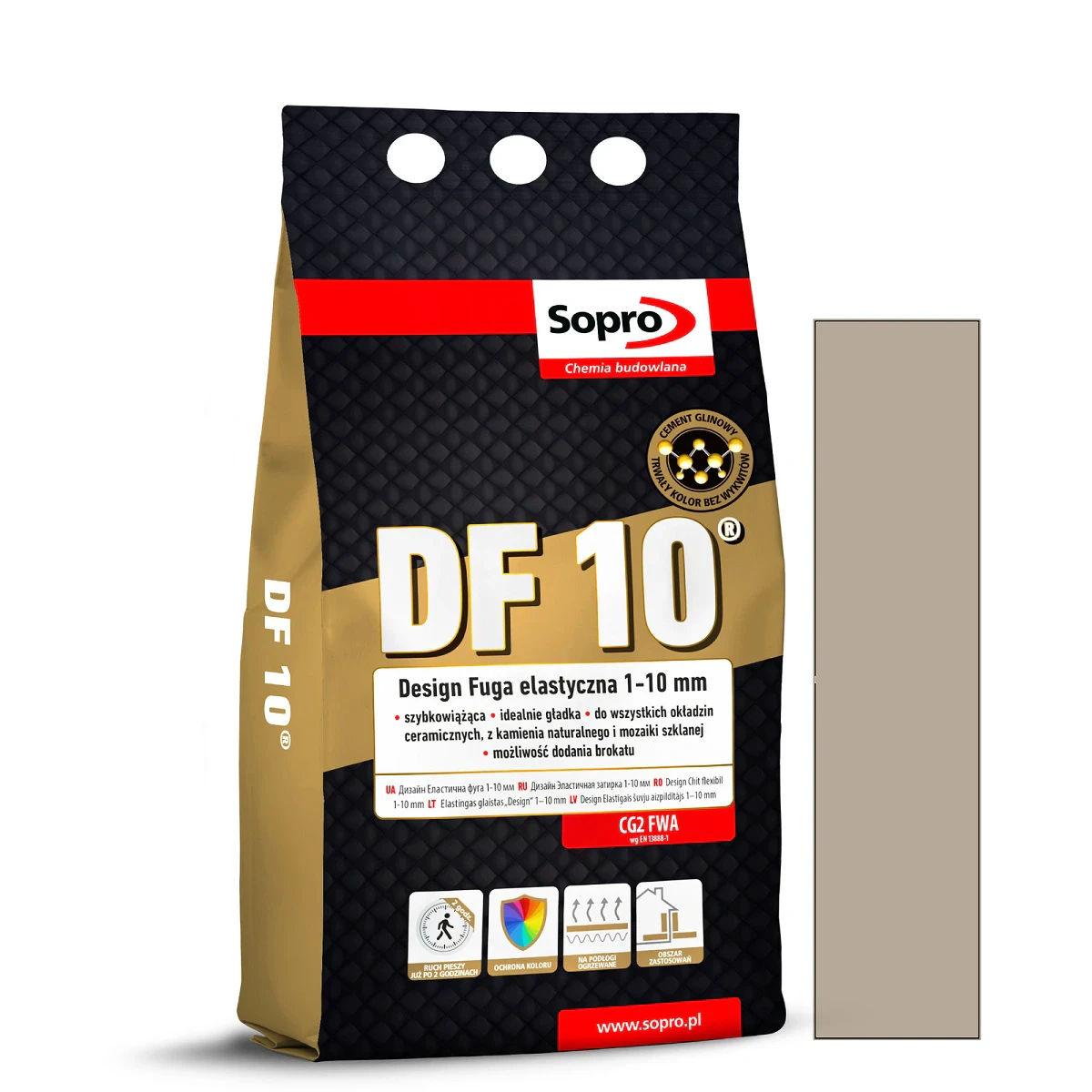 Затирка для швов Sopro DF 10 1085A холодный бежевый №24 (4 кг)