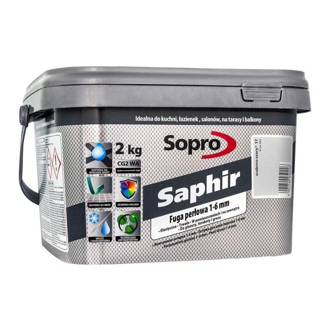 Затирка для швов Sopro Saphir 9502 серебряно-серая №17 (2 кг)