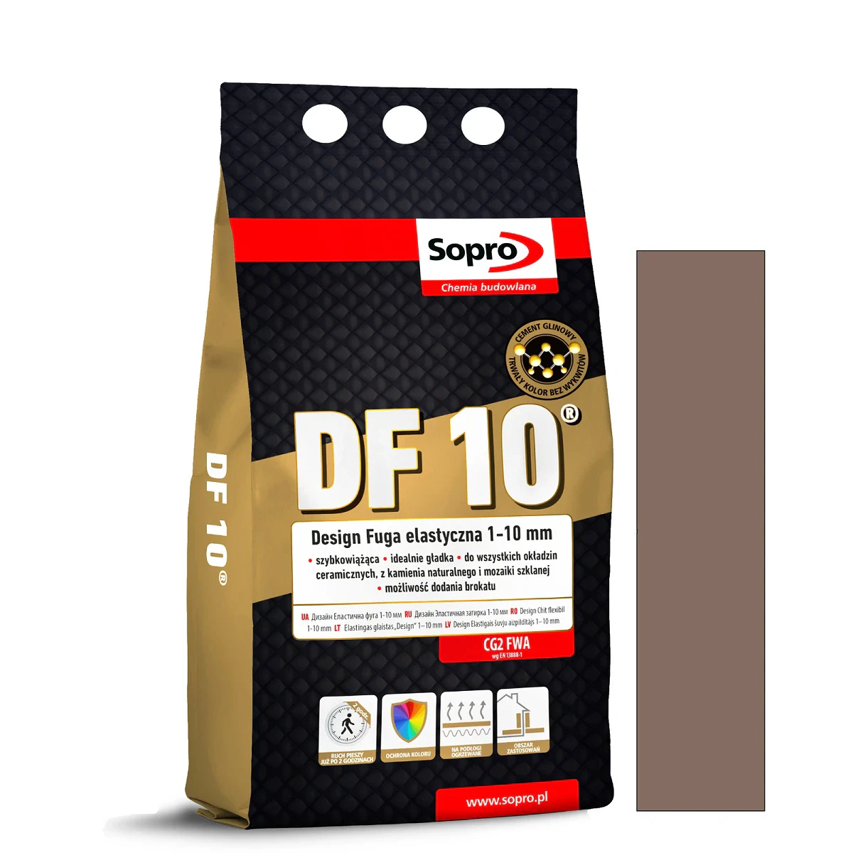 Затирка для швов Sopro DF 10 1066A коричневая №52 (4 кг)