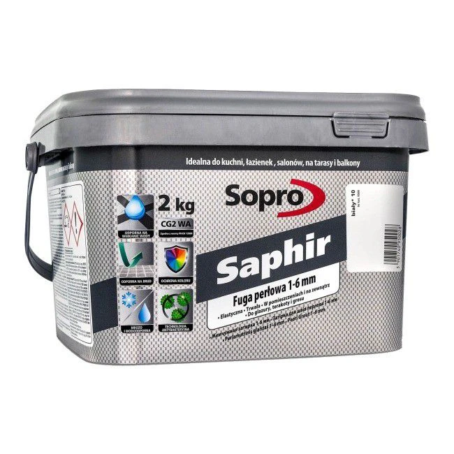 Затирка для швов Sopro Saphir 9500 белая №10 (2 кг)