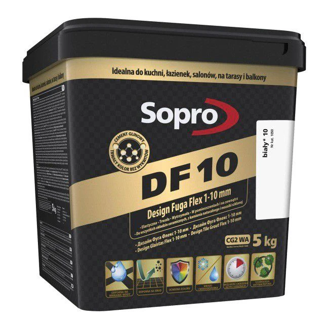 Затирка для швов Sopro DF 10 1050 белая №10 (5 кг)