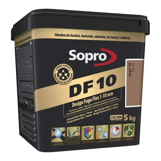 Затирка для швов Sopro DF 10 1066 коричневая №52 (5 кг)