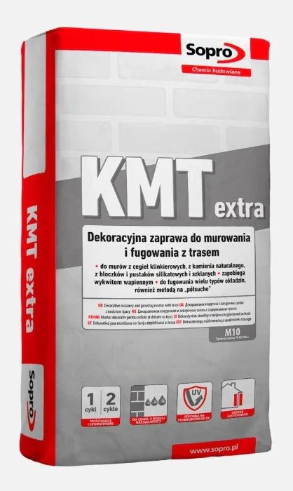 Розчин для кладки та затирки клінкерної цегли з трасом Sopro KMT Extra 299 пісочно-жовтий (25 кг)
