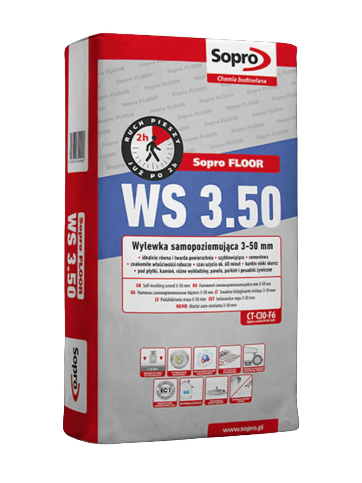 Стяжка для підлоги самовирівнювальна Sopro WS 3.50 290 (25 кг)