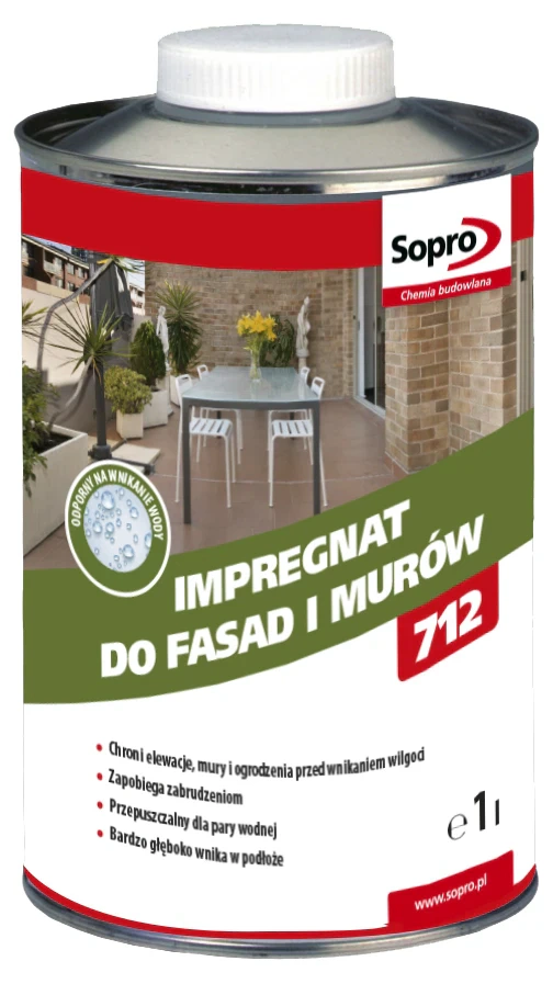 Средство для гидрофобизации фасадов Sopro FAD 712 (1 л)