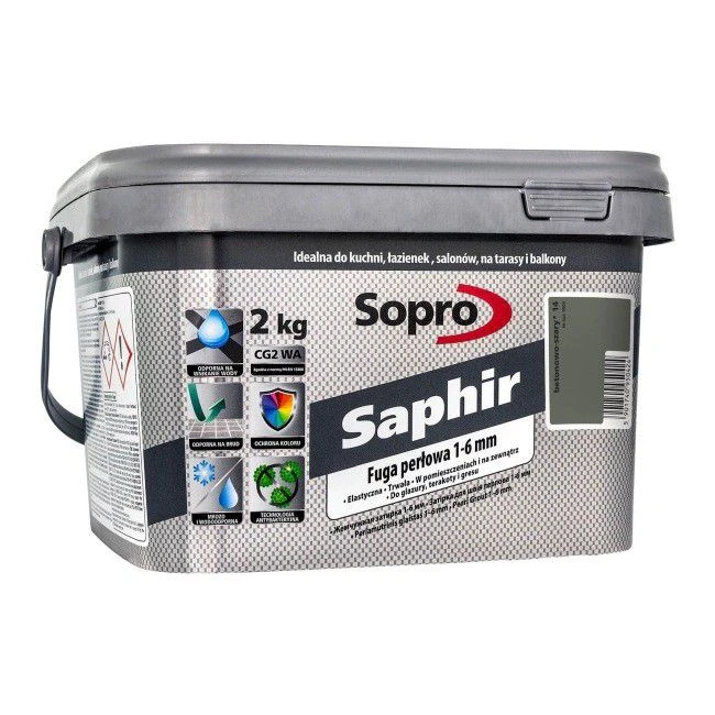 Затирка для швов Sopro Saphir 9504 бетонно-серая №14 (2 кг)