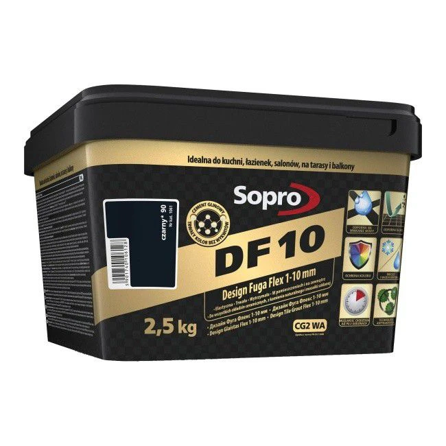 Затирка для швов Sopro DF 10 1061 черная №90 (2,5 кг)
