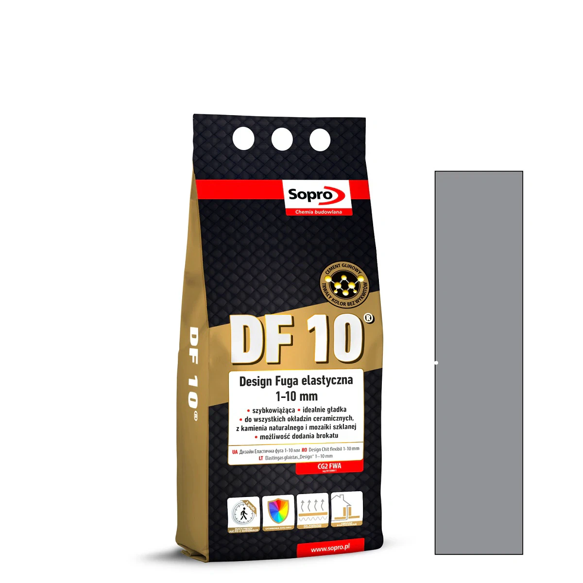 Затирка для швов Sopro DF 10 1053A серая №15 (2 кг)