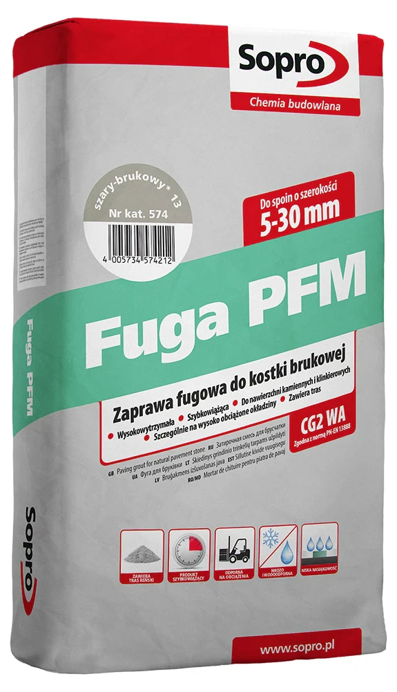 Затирка для брусчатки Sopro PFM 574 серый брусчаточный №13 (25 кг)