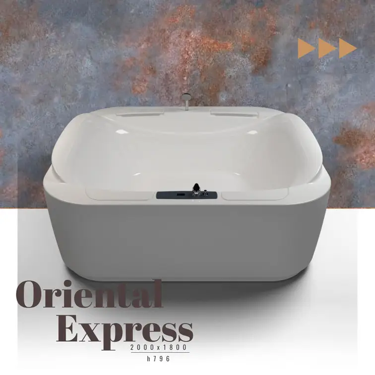 Гідромасажна Ванна WGT Oriental Express 200х180см ванна+ Hydro & Aero + сифон без наповнення