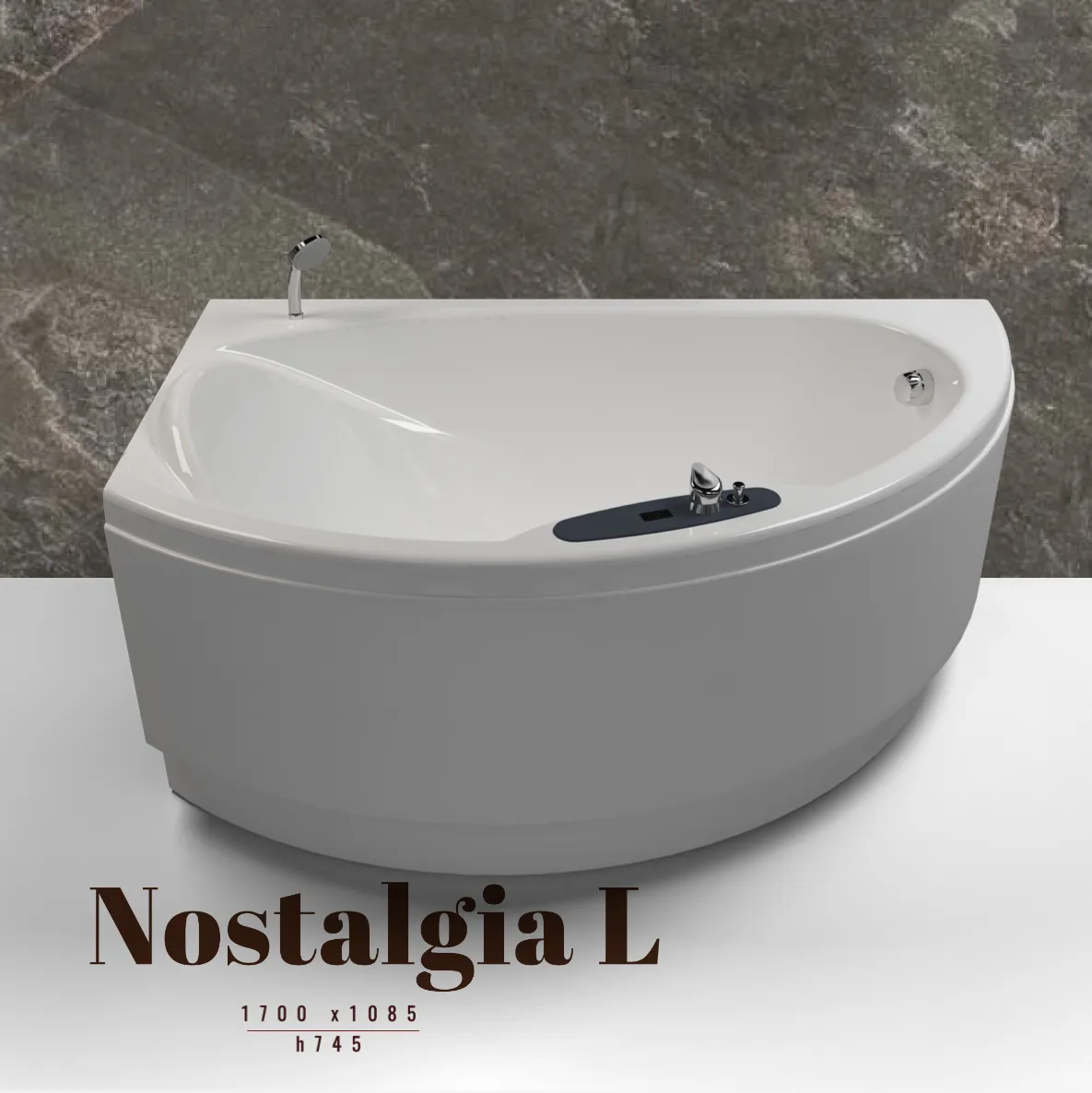 Гідромасажна Ванна WGT Nostalgia L 170x108см ванна+ Hydro & Aero + сифон без наповнення
