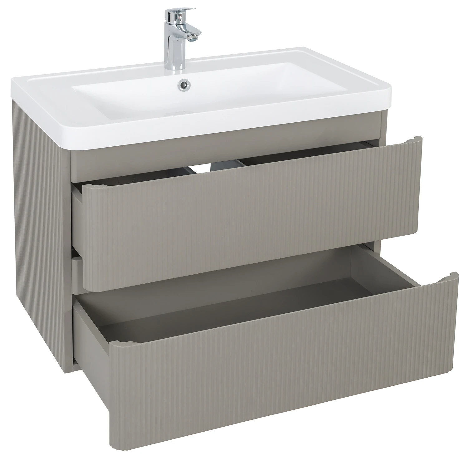 Меблі Акцент ЛЮКС (STONE-GREY-MATT) з умивальником Ваr 75 см (консольні) Меблі Акцент ЛЮКС (STONE-GREY-MATT) з умивальником Ваr 75 см (консольні)