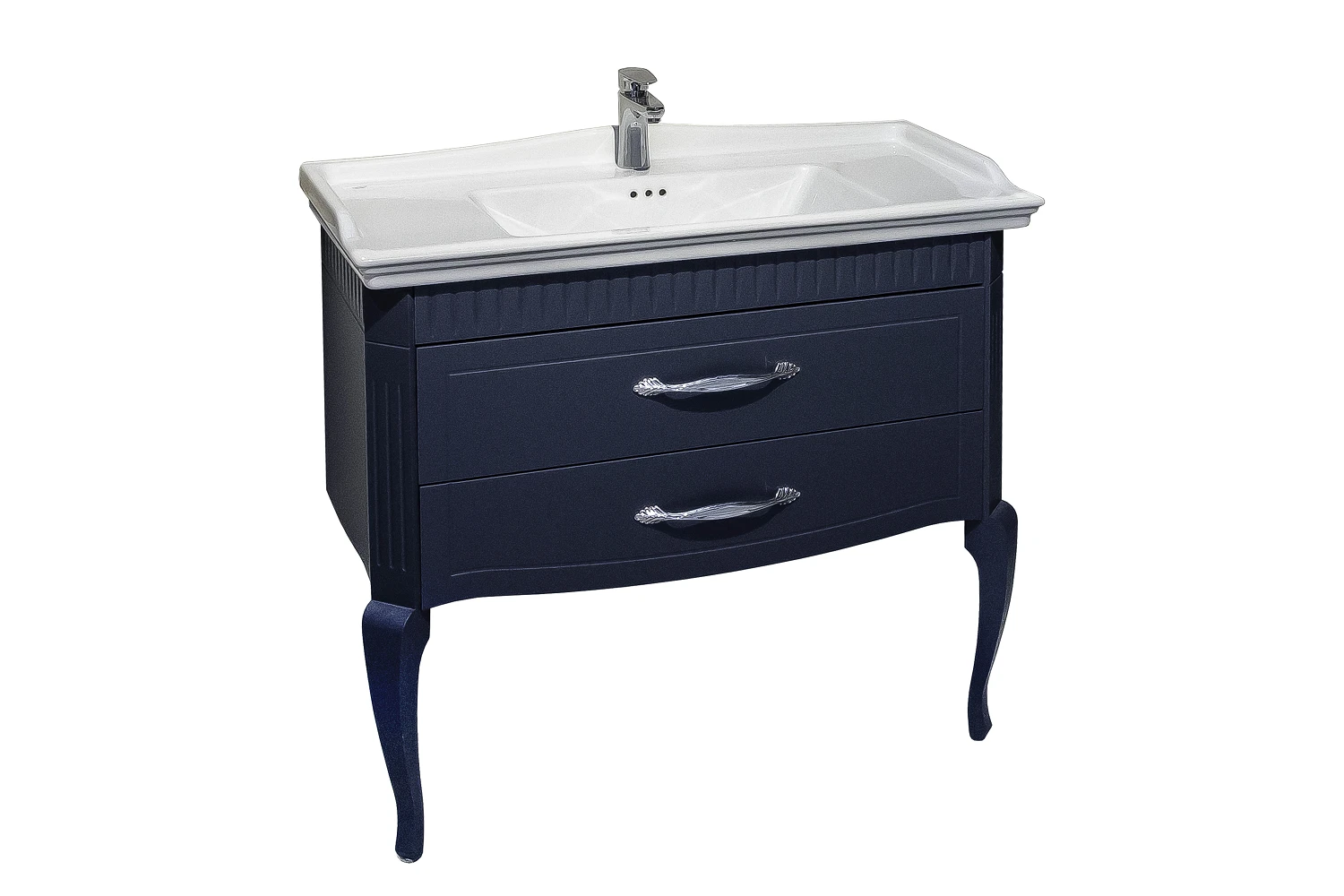 Тумба Royal NEW (010/STIFFKEY-BLUE-MATT) с умывальником Kapadokya 100 см