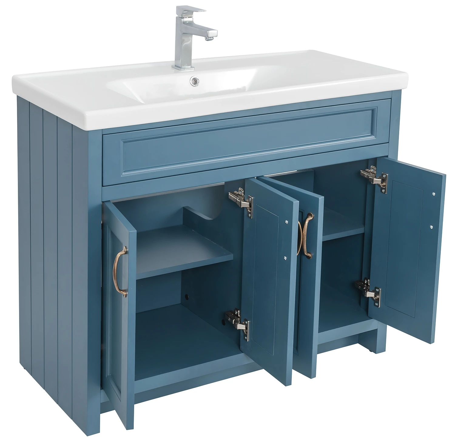 Тумба "WATERFORD" (STIFFKEY-BLUE-MATT) с умывальником "Frame" 100 см (напольная) Тумба "WATERFORD" (STIFFKEY-BLUE-MATT) с умывальником "Frame" 100 см (напольная)