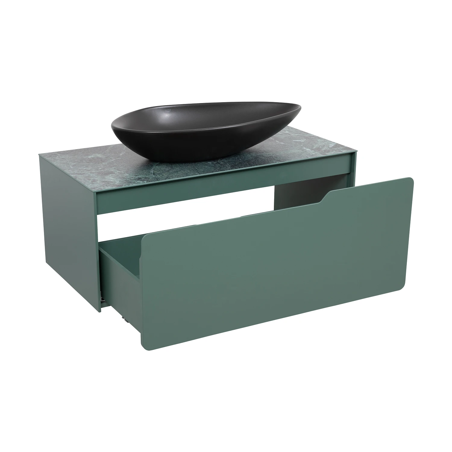 Тумба AMADEO (009 / NORDIC-GREEN-MATT) стіл. Lam Ver alp Luc 100 см з ум. Olive 74 см чорний Тумба AMADEO (009 / NORDIC-GREEN-MATT) стіл. Lam Ver alp Luc 100 см з ум. Olive 74 см чорний