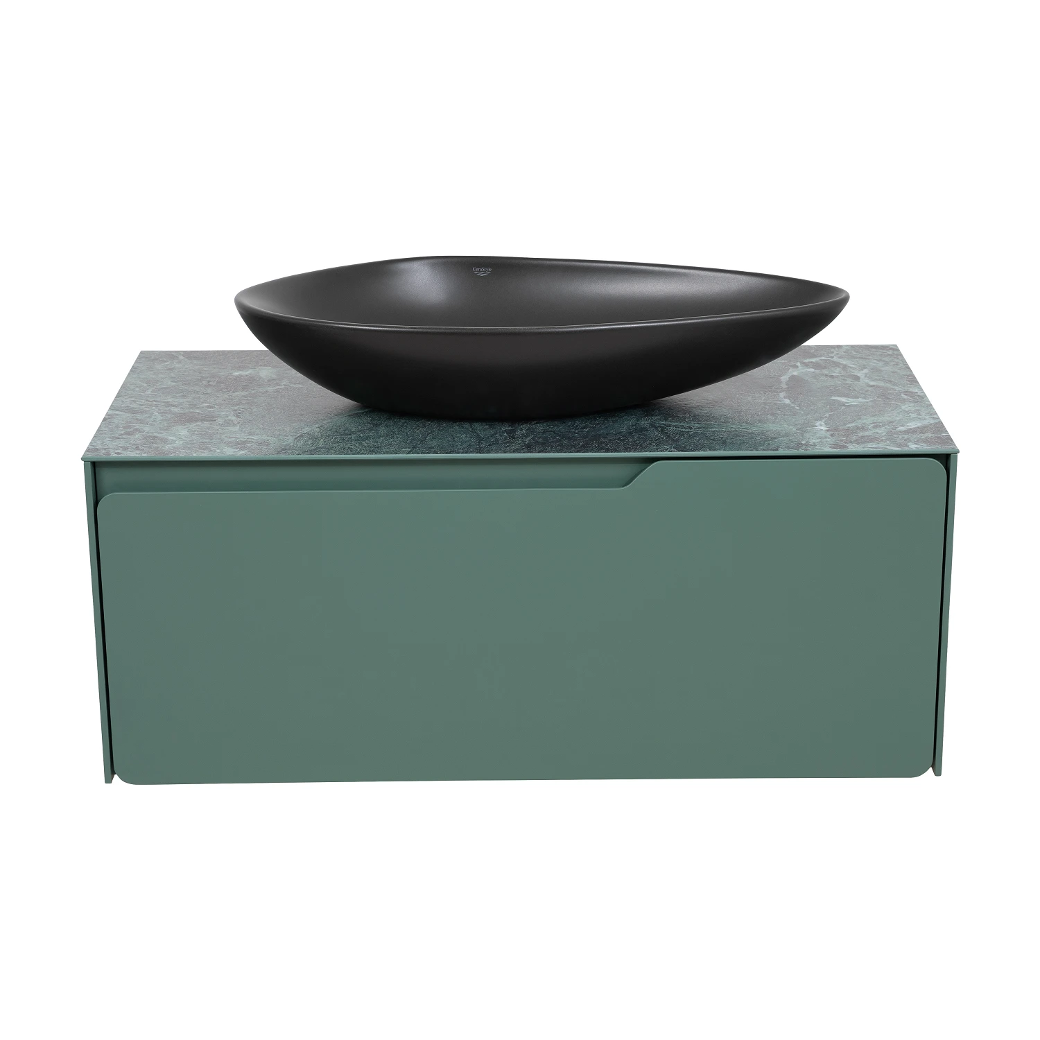 Тумба AMADEO (009 / NORDIC-GREEN-MATT) стіл. Lam Ver alp Luc 100 см з ум. Olive 74 см чорний Тумба AMADEO (009 / NORDIC-GREEN-MATT) стіл. Lam Ver alp Luc 100 см з ум. Olive 74 см чорний