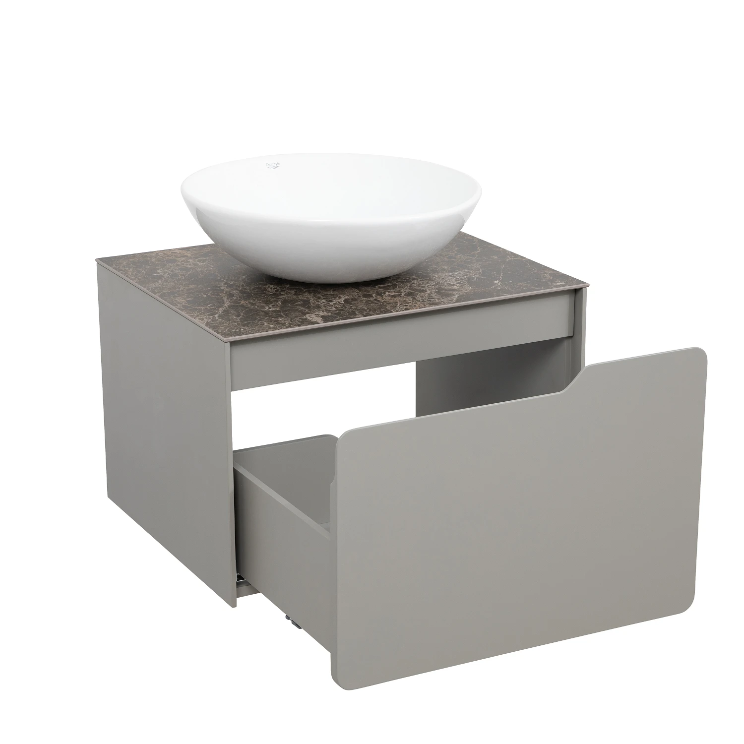 Тумба AMADEO (019 / STONE-GREY-MATT) стол. Lam Emp Ext 60 см с усл. Zero 46 см Тумба AMADEO (019 / STONE-GREY-MATT) стол. Lam Emp Ext 60 см с усл. Zero 46 см
