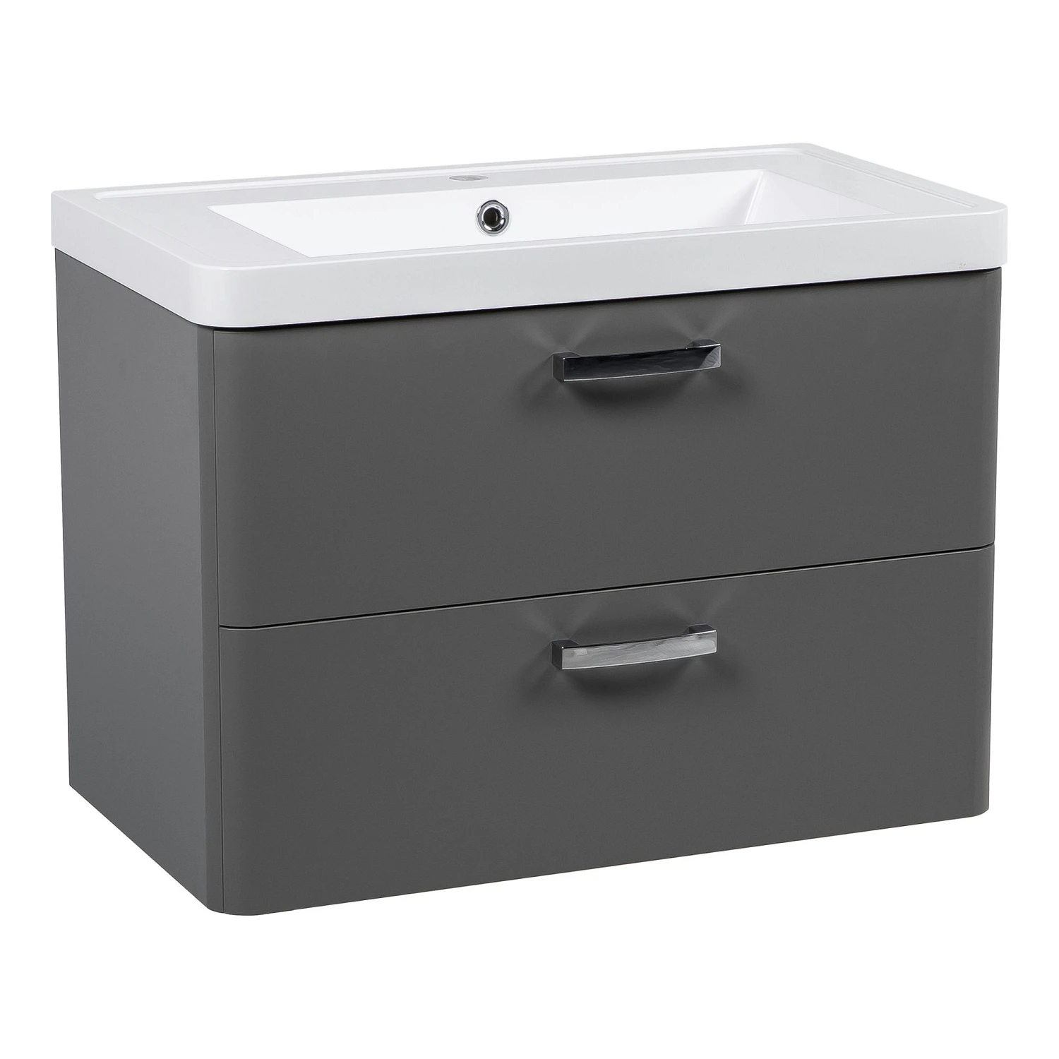 Тумба FIONA (022 / LIGHT-GREY-MATT) (консольная) с умывальником Bar 90 см