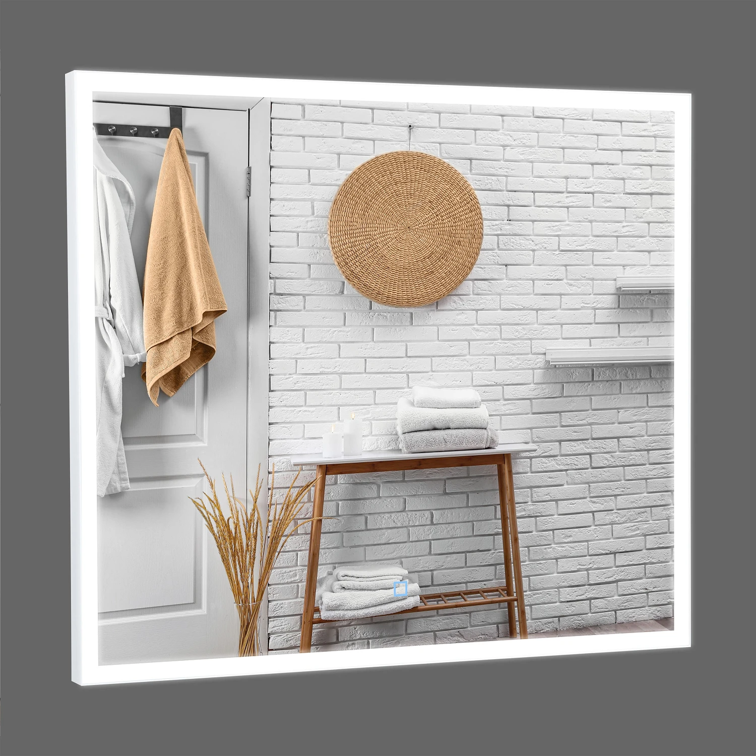 Зеркало "Luce" white 80x70 sensor с подсветкой Зеркало "Luce" white 80x70 sensor с подсветкой