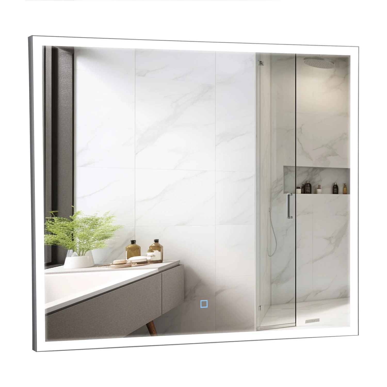 Дзеркало "Luce" black 80x70 sensor з підсвіткою