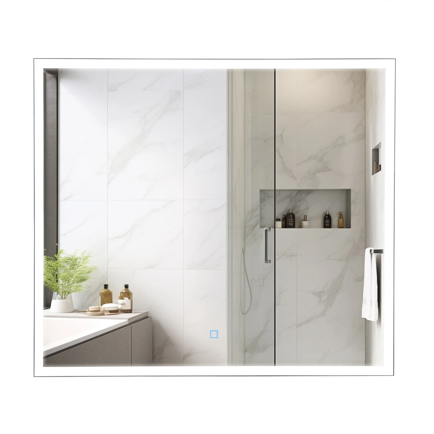 Зеркало "Luce" black 80x70 sensor с подсветкой Зеркало "Luce" black 80x70 sensor с подсветкой