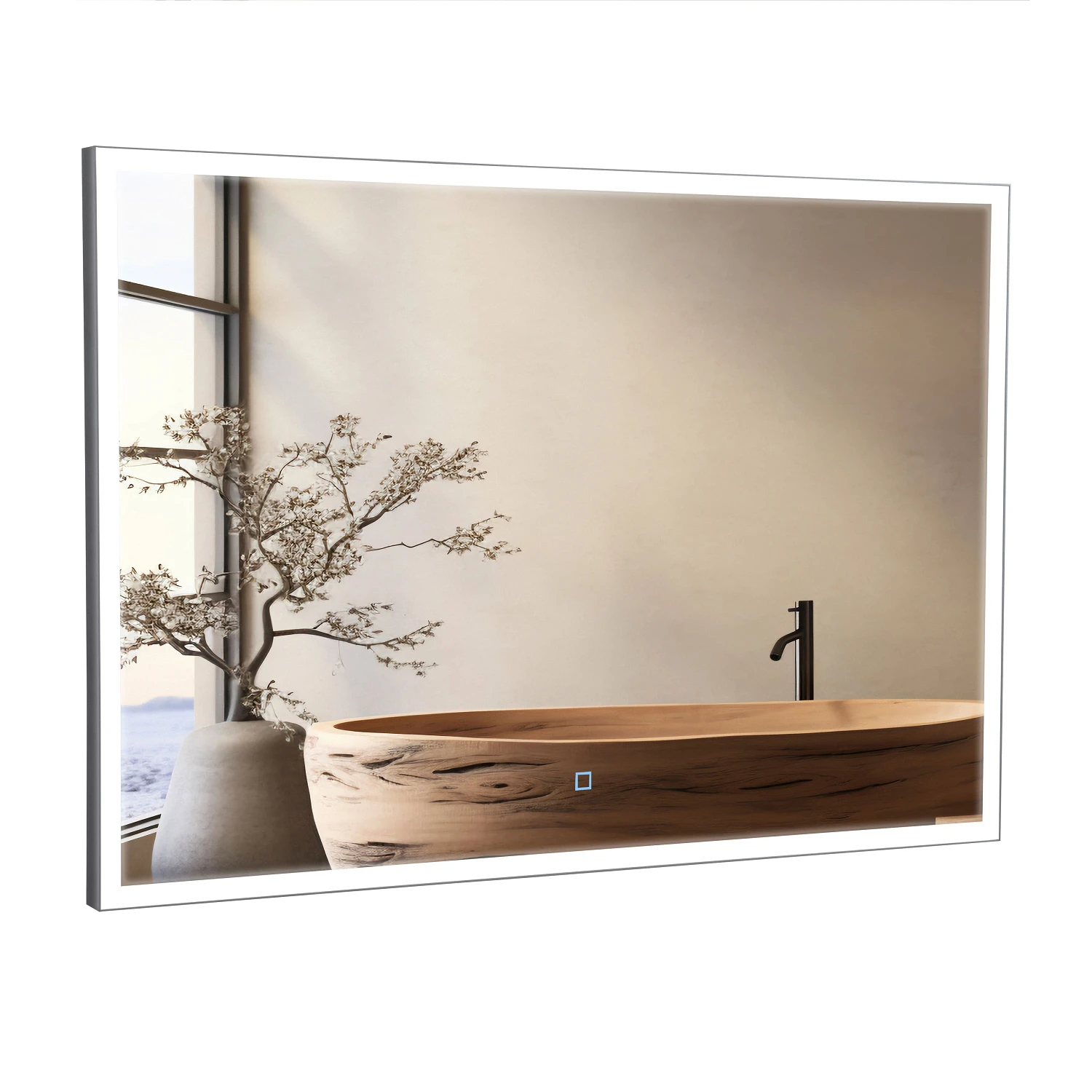 Дзеркало "Luce" black 100x70 sensor з підсвіткою
