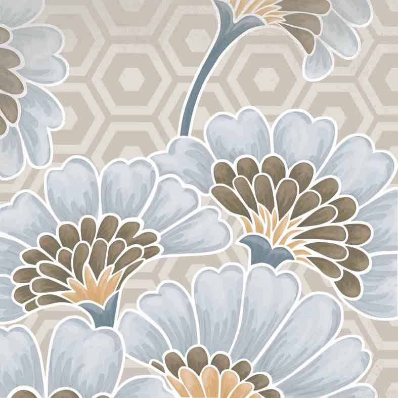 Плитка керамогранитная Vodevil Flore Gris 200x200x8 Vives